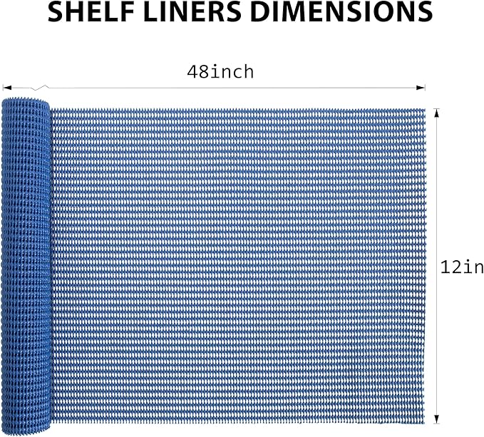 Shelf Liners for Cabinets-Drawer Liner Cabinet Liners for Shelves Kitchen,Non-Adhesive,Non-Slip,Blue,12 x 48 inch - Image 7