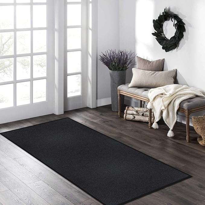 MaxMat® Extra Large 4x8 Rug Commercial Floor Mat, Feet Heavy Duty, Waterproof, Low-Profile, Easy to Clean, Rubber Entry Mat (RIB0035GY,Black) - Image 9