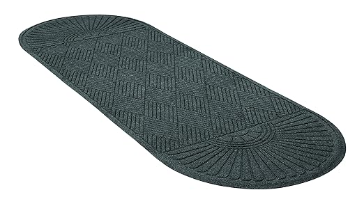 Guardian EcoGuard Diamond w/Double Fan Indoor Wiper Floor Mat, Recycled Plactic and Rubber, 4'x8', Charcoal Black by GuardianFloorProtection