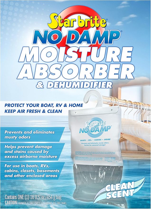 STAR BRITE No Damp Moisture Absorber & Dehumidifier Hanging Bag - Simple, Portable, Humidity Control for Boats, RVs, Seasonal Homes & More - Prevent Odor & Moisture Damage - 16 OZ (085470) - Image 3