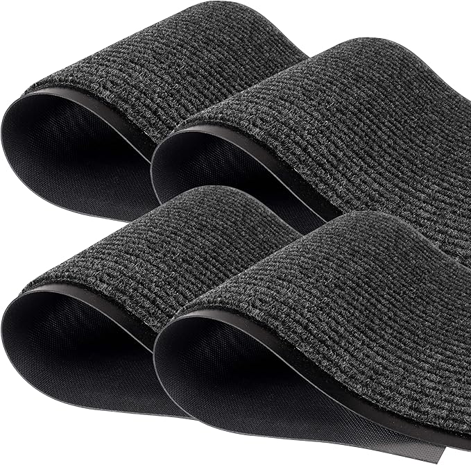 MaxMat® 4-Pack Extra Large Commercial Floor Mat, 3 x 5 Feet Heavy Duty, Waterproof, Low-Profile, Easy to Clean, Rubber Entry Mat (Black, 3 x 5 Feet - 4 Pack) by MaxMat