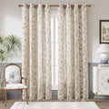 jinchan Floral Linen Curtains for Living Room 84 Inch Length Butterfly Curtain Grey Floral Curtains French Country Farmhouse Curtain Gray Flower PatternedDrapes Window Treatment Set 2 Panels by JINCHAN