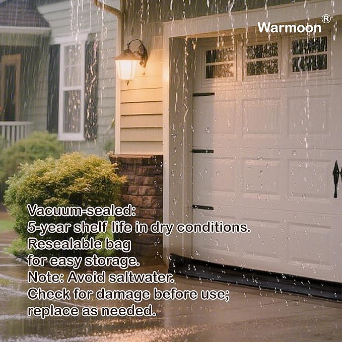 Warmoon 10ft Self-Absorbing Flood Barriers - Ideal for Home Doorways, Garage Floors & Commercial Entrances, Quick Water Activation (10ft (Pack of 5)) - Image 6