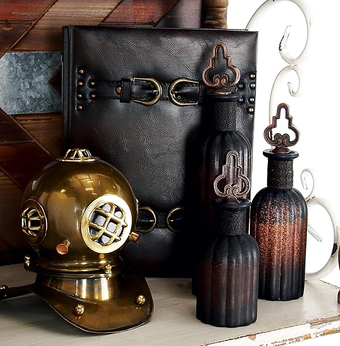 Deco 79 Wooden Decorative Box Faux Storage Book Book Shaped Boxes with Faux Leather Detailing, Set of 3 Decorative Keepsake Boxes 14", 11", 9"H, Brown - Image 2