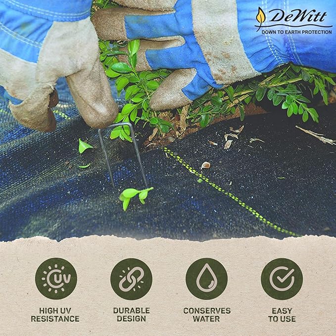 Dewitt 3-Pack Sunbelt Weed Barrier Fabric 3.2 oz, 6 x 300 Feet – Heavy-Duty Ground Cover Mat for Greenhouse Floors, Garden Rows, Raised Beds, Yard Gardening, and Outdoor Landscape Protection - Image 6
