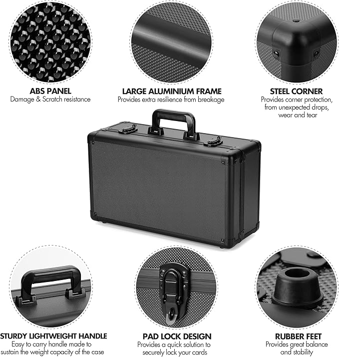 FunGuys Graded Card Storage Box, Trading Card Case for PSA Graded Pokemon, Sports Card Storage Boxes as PSA Holder, Baseball Card Slab Case Holder for Trading Cards - Image 2
