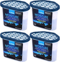 Moisture Absorber Activated Charcoal 10.5 oz/300g | Removes Moisture, Damp, Humidity & Odors | Odor Absorber | Moisture Trap for Bathroom, Closet, Kitchen & Small Spaces | Set of 4 by Zarpax