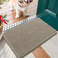 OLANLY Dog Door Mat for Muddy Paws 30x17, Absorbs Moisture and Dirt, Absorbent Non-Slip Washable Doormat, Quick Dry Chenille Mud Mat, Entry Indoor Entryway Carpet for Inside Floor, Warm Taupe by OLANLY