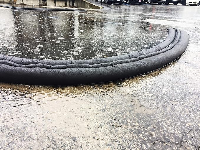 Quick Dam Water Activated 5ft Flood Barrier, Reusable Water Absorbers for Diverting Water, Protects from Rain, Spills, Leaks, Floods & More, - Pack of 16 - Image 2