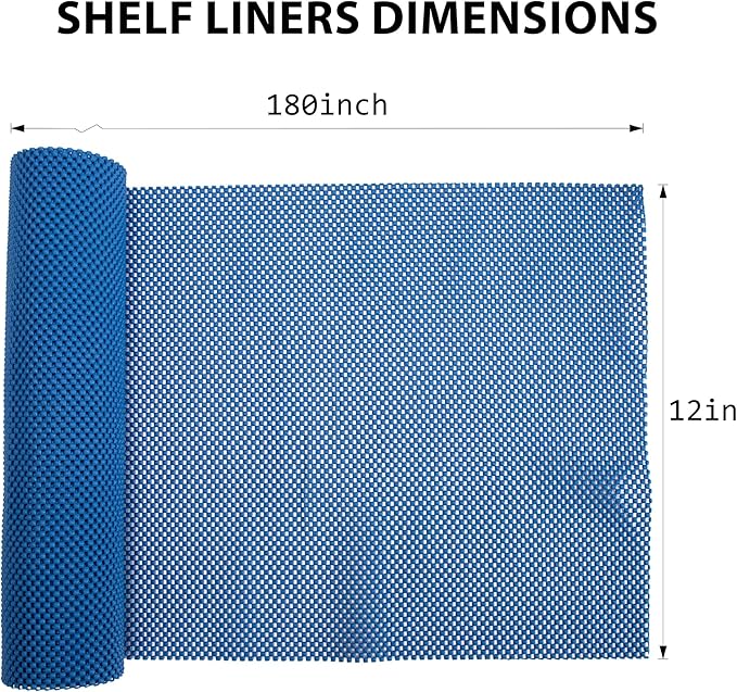 Shelf Liners for Cabinets-Drawer Liner Cabinet Liners for Shelves Kitchen,Non-Adhesive,Non-Slip,Navy Blue,12 x 180 inch - Image 7