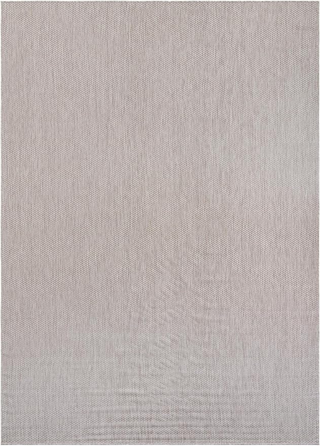 Unique Loom Outdoor Solid Collection Area Rug (10' x 14' 1" Rectangle Beige/Ivory) - Image 3