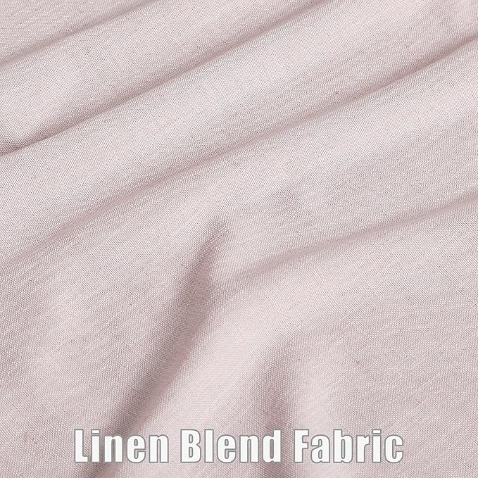 Kayne Studio Soft Pink Pinch Pleated Full Blackout Curtains, Linen Blend Room Darkening Thermal Insulated Soundproof Drapes, 84 Inch Back Tab Window Curtains for Living Room Bedroom (2 Panels,40"x84") - Image 6