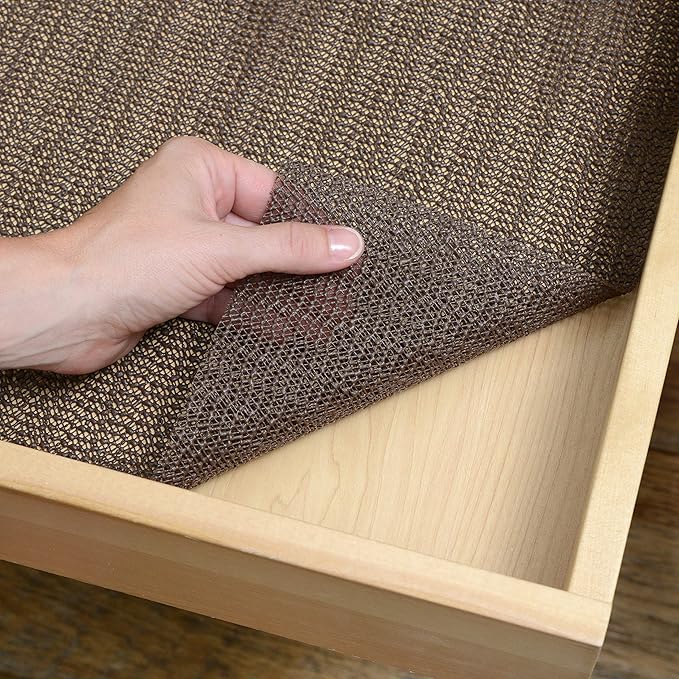 Con-Tact Brand Grip Premium Shelf Liner, Thick and Non-Adhesive Drawer Liner, Multi-Purpose and Easy to Use, 12" x 4', Chocolate, Pack of 1 - Image 3