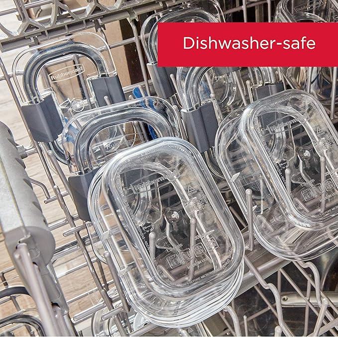 Rubbermaid Brilliance BPA Free 44-Piece Food Storage Containers Set Airtight Leak-Proof with Lids for Meal Prep Lunch and Leftovers - Image 8