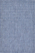 Unique Loom Collection Casual Transitional Solid Heathered Indoor/Outdoor Flatweave Area Rug (4' 1" x 6' 1" Rectangle, Blue/Navy Blue) by UniqueLoom