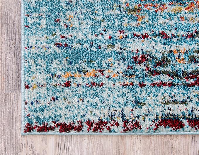 Unique Loom Outdoor Solid Collection Area Rug (9' x 12' 2" Rectangle Rust Red/Beige) - Image 9