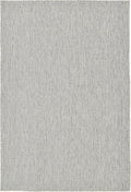 Unique Loom Collection Casual Transitional Solid Heathered Indoor/Outdoor Flatweave Area Rug (6' 1" x 9' Rectangle, Light Gray/Ivory) by UniqueLoom