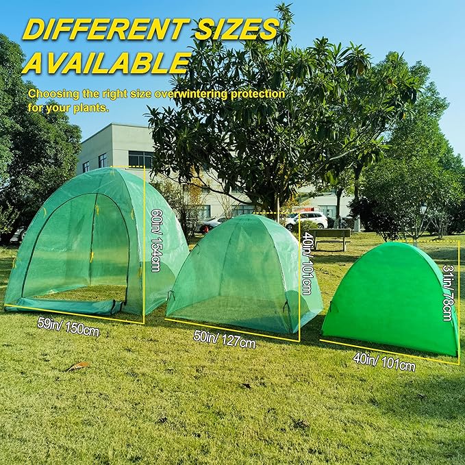 40″*40″*31″ Winter Plant Warm Covers - Raised Bed Cover, Garden Row Accelerator, Warm Tent Freeze Protection Humidity Domes for Germination, Seedling Propagation Protecting Plants from Animals 2 PCS - Image 3