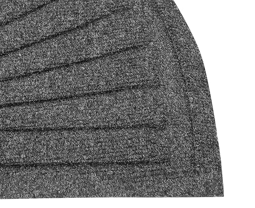 Guardian EcoGuard Diamond Fan Indoor Wiper Door Mat, Recycled Plactic and Rubber, 4', Charcoal Black - Image 9