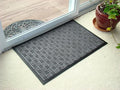 Kempf Water Retainer Front Door Mat, 24” x 36”, Black, Outdoor Indoor Entrance, Non-Slip, Low Profile, Natural Rubber Doormat, Traps Dirt and Moisture by Kempf