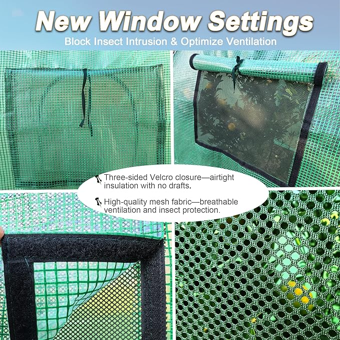 59″*59″*60″ Large Winter Plant Warm Covers with Air Hole for Raised Bed- Warm Tent Freeze Protection Humidity Domes for Germination, Seedling Propagation Protecting Plants from Animals - Image 2