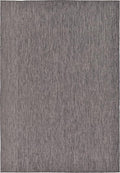Unique Loom Collection Casual Transitional Solid Heathered Indoor/Outdoor Flatweave Area Rug (7' 1" x 10' Rectangle, Black/Ivory) by UniqueLoom