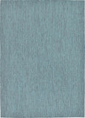 Unique Loom Collection Casual Transitional Solid Heathered Indoor/Outdoor Flatweave Area Rug (8' x 11' 4" Rectangle, Teal/Navy Blue) by UniqueLoom