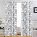 DriftAway Tree Branch Blackout Curtains Double Layer 96 Inches Long for Bedroom Printed Patterned Classic Thermal Insulated Summer Sound Lined Grommet Drapes for Living Room 2 Panels Black/White by DriftAway