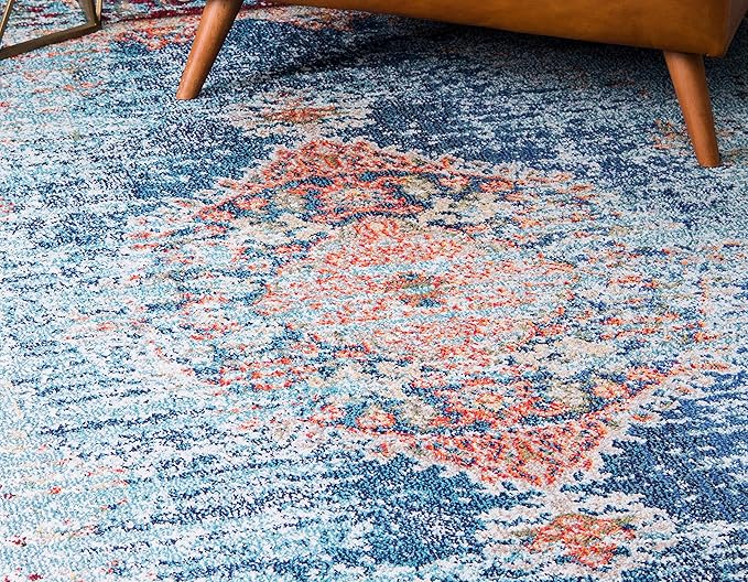 Unique Loom Outdoor Solid Collection Area Rug (9' x 12' 2" Rectangle Rust Red/Beige) - Image 6