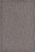 Unique Loom Collection Casual Transitional Solid Heathered Indoor/Outdoor Flatweave Area Rug (6' 1" x 9' Rectangle, Black/Ivory) by UniqueLoom