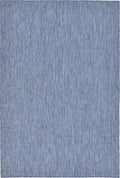 Unique Loom Collection Casual Transitional Solid Heathered Indoor/Outdoor Flatweave Area Rug (6' 1" x 9' Rectangle, Blue/Navy Blue) by UniqueLoom