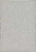 Unique Loom Outdoor Solid Collection Area Rug (8' x 11' 4" Rectangle Light Gray/Ivory) by UniqueLoom