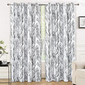 DriftAway Tree Branch Blackout Curtains Double Layer 84 Inches Long for Bedroom Printed Patterned Classic Thermal Insulated Summer Sound Lined Grommet Drapes for Living Room 2 Panels Black/White by DriftAway