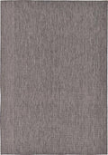 Unique Loom Collection Casual Transitional Solid Heathered Indoor/Outdoor Flatweave Area Rug (8' x 11' 4" Rectangle, Black/Ivory) by UniqueLoom