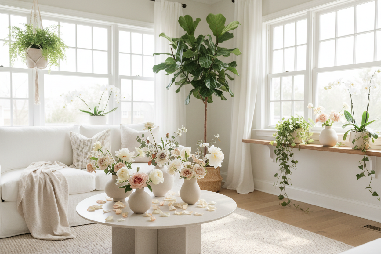 From delicate petals to lush greenery, our handpicked pieces bring beauty, serenity, and style to every corner of your home.